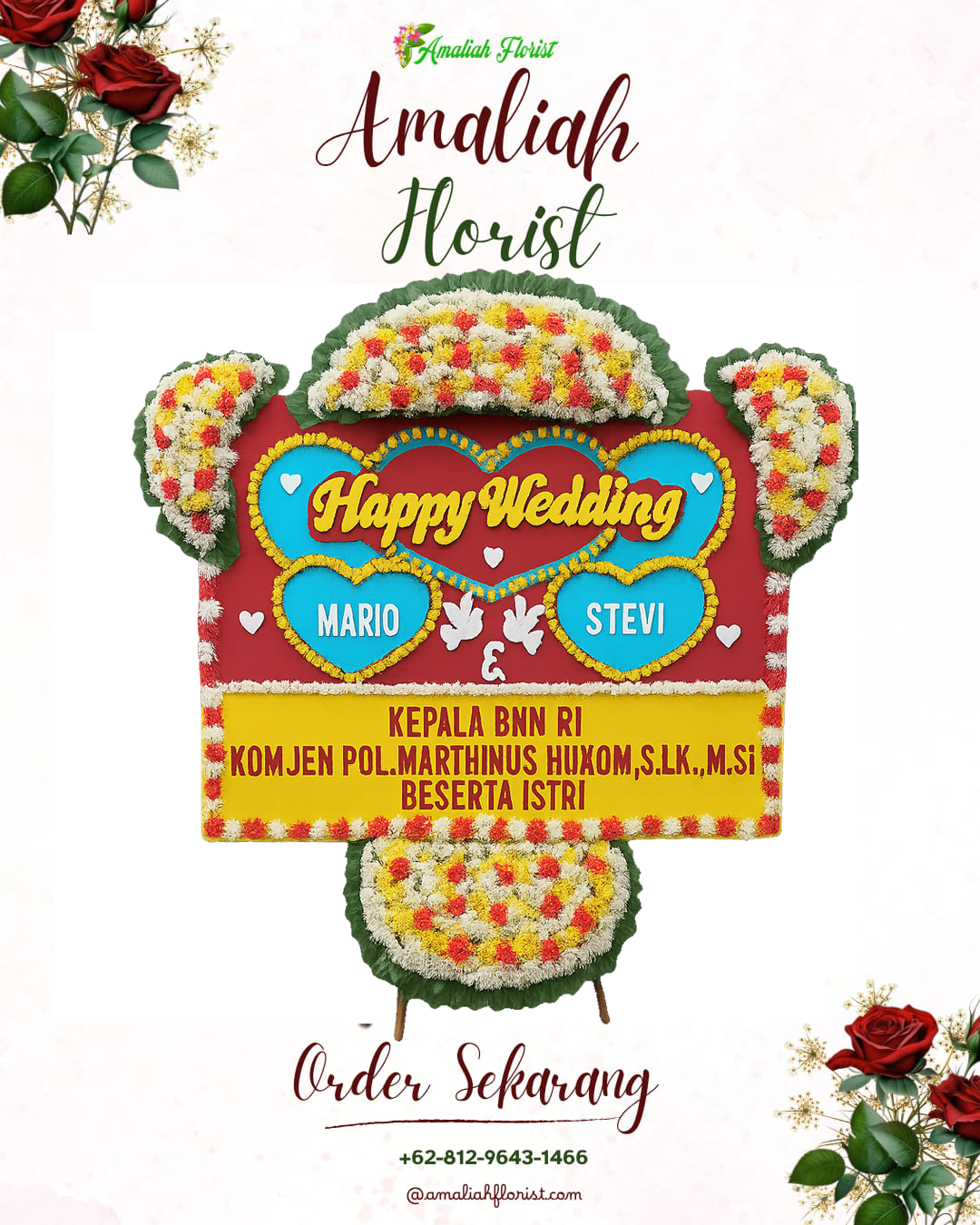 Papan Bunga Pernikahan Boalemo